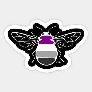 Asexual Pride Bee (Dark) Sticker
